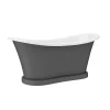 Trafalgar Grey 1685 X 745 Double Ended Slipper Roll Top Bath -Victorian Plumbing shop tgry1685nd5