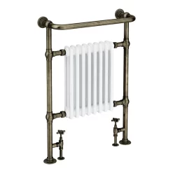 Chatsworth Savoy Old English Brass Traditional Heated Towel Rail Radiator