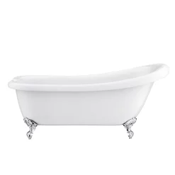 Victorian Plumbing Oxford 1710 Roll Top Slipper Bath -Victorian Plumbing shop trafalgar1710rolltopslipperbathwithchromelegsetd1