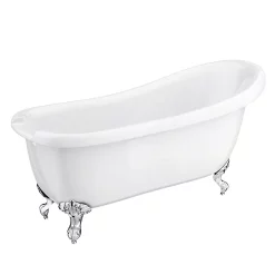 Victorian Plumbing Oxford 1710 Roll Top Slipper Bath -Victorian Plumbing shop trafalgarrolltopslipperbath1710mmnewdetail1