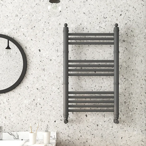 Keswick Anthracite Traditional 500 X 800mm Heated Towel Rail 4 Keswick Anthracite Traditional 500 X 800mm Heated Towel Rail - Image 2