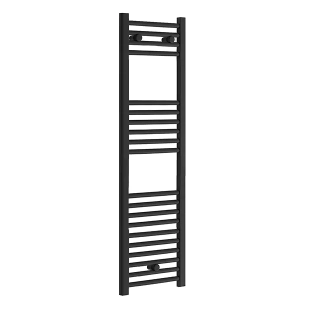 Toreno Black W300 X H1200mm Heated Towel Rail - Straight 3 Toreno Black W300 X H1200mm Heated Towel Rail - Straight