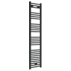 Toreno Black W300 X H1600mm Heated Towel Rail - Straight 2 Toreno Black W300 X H1600mm Heated Towel Rail - Straight -Victorian Plumbing shop trb316 l