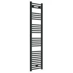 Toreno Black W300 X H1600mm Heated Towel Rail - Straight