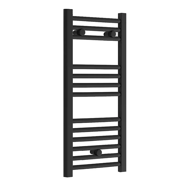 Toreno Black W300 X H800mm Heated Towel Rail - Straight 3 Toreno Black W300 X H800mm Heated Towel Rail - Straight