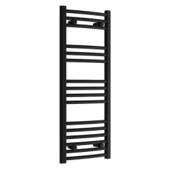 Toreno Black Curved W400 X H1000mm Heated Towel Rail