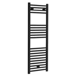 Toreno Black W400 X H1200mm Heated Towel Rail - Straight