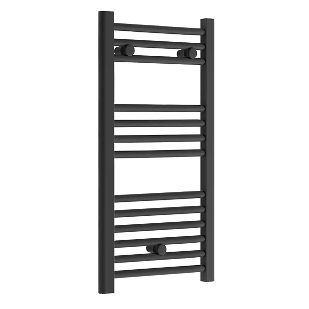 Toreno Black W400 X H800mm Heated Towel Rail - Straight 3 Toreno Black W400 X H800mm Heated Towel Rail - Straight