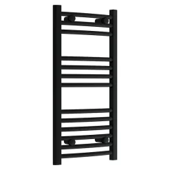 Toreno Black Curved W400 X H800mm Heated Towel Rail