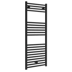 Toreno Black W600 X H1200mm Heated Towel Rail - Straight