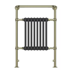 Chatsworth Savoy Traditional Heated Towel Rail Radiator (Brushed Brass & Anthracite Grey) -Victorian Plumbing shop trd01bba d1