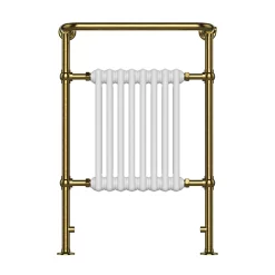 Chatsworth Savoy Brushed Gold Traditional Heated Towel Rail Radiator