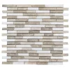 Victorian Plumbing Turin Brown Stone Mosaic Tile Sheet - 290 X 325mm -Victorian Plumbing shop turbrw l