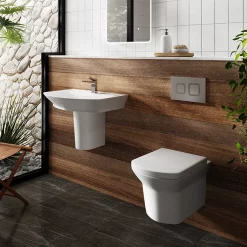 Hudson Reed Maya Basin 1TH + Semi Pedestal