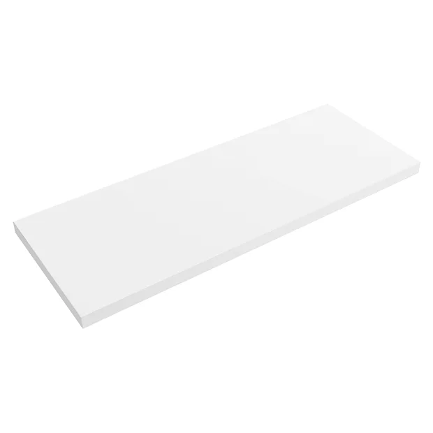 Venice Floating Basin Shelf (Gloss White - 1200mm Wide) Incl. 2 Round Basins 5 Venice Floating Basin Shelf (Gloss White - 1200mm Wide) Incl. 2 Round Basins - Image 3
