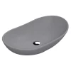 Venice Matt Grey Oval Counter Top Basin - 615 X 360mm 1 Venice Matt Grey Oval Counter Top Basin - 615 X 360mm -Victorian Plumbing shop vct01gre l