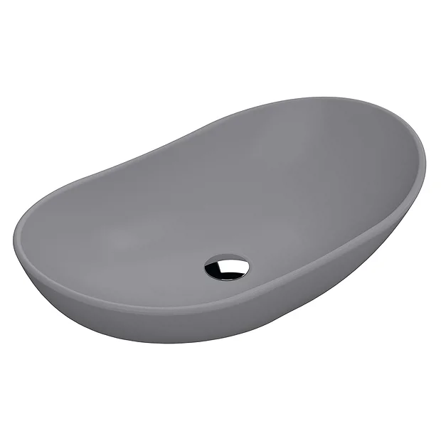 Venice Matt Grey Oval Counter Top Basin - 615 X 360mm 3 Venice Matt Grey Oval Counter Top Basin - 615 X 360mm