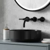 Venice Matt Black Round Counter Top Basin - 350mm Diameter -Victorian Plumbing shop vct03bla d3