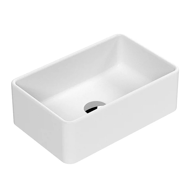 Venice Matt White Rectangular Counter Top Basin - 365 X 235mm 4 Venice Matt White Rectangular Counter Top Basin - 365 X 235mm - Image 2