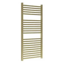 Venice Cubo Heated Towel Rail - Brushed Brass (1110 X 500mm)