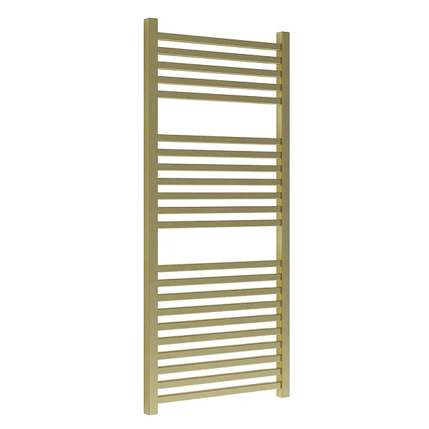Venice Cubo Heated Towel Rail - Brushed Brass (1110 X 500mm) 3 Venice Cubo Heated Towel Rail - Brushed Brass (1110 X 500mm)