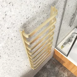 Venice Brushed Brass Designer Heated Towel Rail (500 X 1200mm) 9 Venice Brushed Brass Designer Heated Towel Rail (500 X 1200mm) -Victorian Plumbing shop venbb125d2