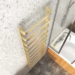 Venice Brushed Brass Designer Heated Towel Rail (500 X 1500mm)