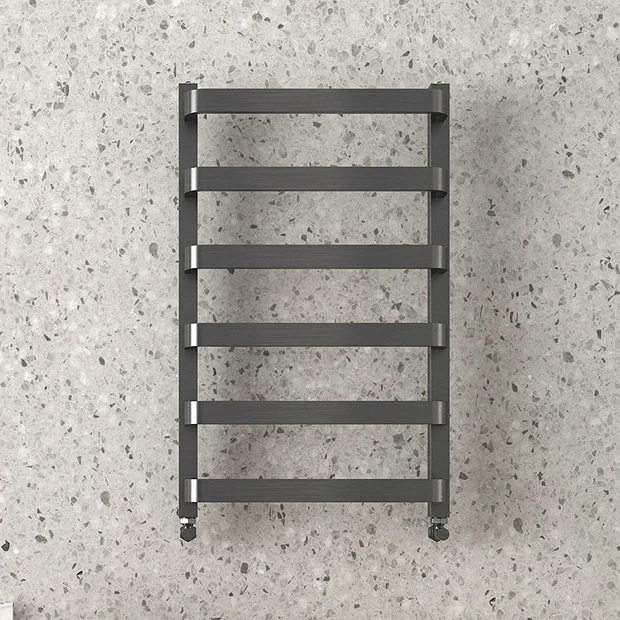 Venice Brushed Black Nickel Designer Heated Towel Rail (500 X 800mm) 5 Venice Brushed Black Nickel Designer Heated Towel Rail (500 X 800mm) - Image 3