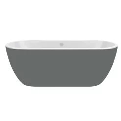 Victorian Plumbing Verona Grey Freestanding Modern Bath -Victorian Plumbing shop veronagreyfreestandingmodernbath d2
