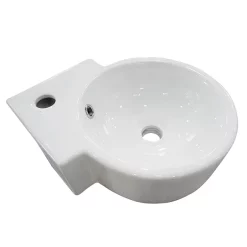 Victorian Plumbing Othello Round Wall Hung Corner Basin 1TH - 310 X 440mm -Victorian Plumbing shop ves035 d2