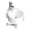 Victorian Plumbing Othello Round Wall Hung Corner Basin 1TH - 310 X 440mm -Victorian Plumbing shop ves035 n d2