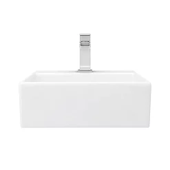 Victorian Plumbing Cubetto 340 X 295mm Wall Hung Small Cloakroom Basin 1TH -Victorian Plumbing shop ves037 n d2