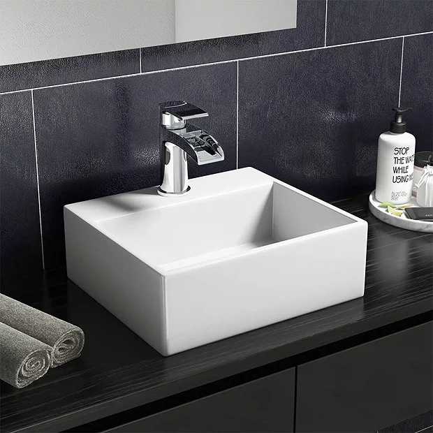 Victorian Plumbing Cubetto 340 X 295mm Compact Counter Top Basin 1TH 4 Victorian Plumbing Cubetto 340 X 295mm Compact Counter Top Basin 1TH - Image 2