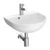 Victorian Plumbing Harmonia Curved Wall Hung Basin 1TH - 440 X 365mm -Victorian Plumbing shop ves056 n d1