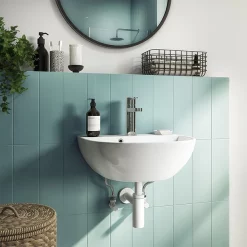 Victorian Plumbing Harmonia Curved Wall Hung Basin 1TH - 440 X 365mm -Victorian Plumbing shop ves056 n l