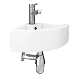 Victorian Plumbing Bermuda Corner Cloakroom Basin 1TH - 335 X 335mm 9 Victorian Plumbing Bermuda Corner Cloakroom Basin 1TH - 335 X 335mm -Victorian Plumbing shop ves067 new d1