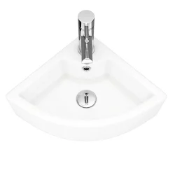 Victorian Plumbing Bermuda Corner Cloakroom Basin 1TH - 335 X 335mm 10 Victorian Plumbing Bermuda Corner Cloakroom Basin 1TH - 335 X 335mm -Victorian Plumbing shop ves067 new d2