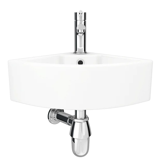 Victorian Plumbing Bermuda Corner Cloakroom Basin 1TH - 335 X 335mm 7 Victorian Plumbing Bermuda Corner Cloakroom Basin 1TH - 335 X 335mm - Image 5