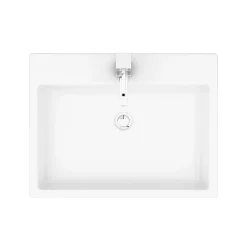Victorian Plumbing Kyoto Large Rectangular 600 X 460mm 1TH Wall Hung Basin -Victorian Plumbing shop ves132nd2