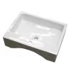 Victorian Plumbing Kyoto Large Rectangular 600 X 460mm 1TH Wall Hung Basin -Victorian Plumbing shop ves132nd4