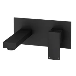Arezzo Square Black Wall Mounted Basin Tap + 410 X 410mm Counter Top Basin 8 Arezzo Square Black Wall Mounted Basin Tap + 410 X 410mm Counter Top Basin -Victorian Plumbing shop ves983cas30blk d1