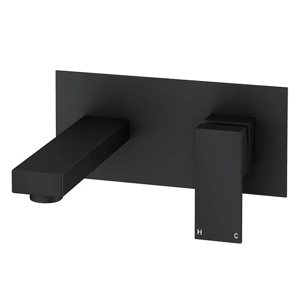 Arezzo Square Black Wall Mounted Basin Tap + 410 X 410mm Counter Top Basin 5 Arezzo Square Black Wall Mounted Basin Tap + 410 X 410mm Counter Top Basin - Image 3