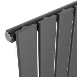 Victorian Plumbing Urban H600 X W836mm Matt Black Electric Only Radiator - Single Panel -Victorian Plumbing shop vfp006mb d1