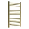 Venice Giro Heated Towel Rail - Brushed Brass (800 X 500mm) -Victorian Plumbing shop vgtr85bb l