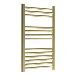 Venice Giro Heated Towel Rail - Brushed Brass (800 X 500mm)