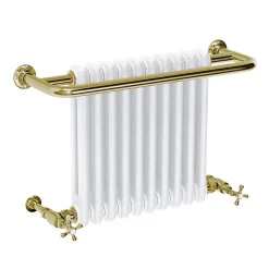 Victorian Plumbing Bromley Vintage Gold Traditional Wall Hung Towel Rail Radiator (742 X 492mm) -Victorian Plumbing shop vgtwmr1 d1a