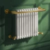 Victorian Plumbing Bromley Vintage Gold Traditional Wall Hung Towel Rail Radiator (742 X 492mm)