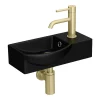 Valencia Wall Hung Basin (400mm Wide - Matt Black) -Victorian Plumbing shop vmb4 n d1