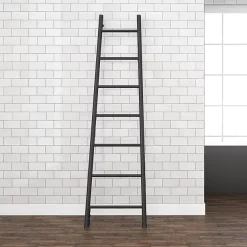 Venice Matt Black Leaning Ladder 1800 X 500mm Heated Towel Rail -Victorian Plumbing shop vnr1mb d1