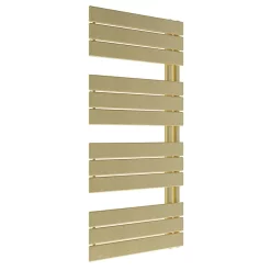 Venice Pannello Offset Heated Towel Rail - Brushed Brass (1130 X 500mm)